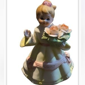 AUGUST BIRTHDAY CERAMIC GIRL FIGURINE